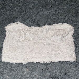 White Lace Bandeau Top